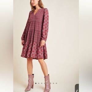 Anthropologie Maeve Amber Tiered Tunic